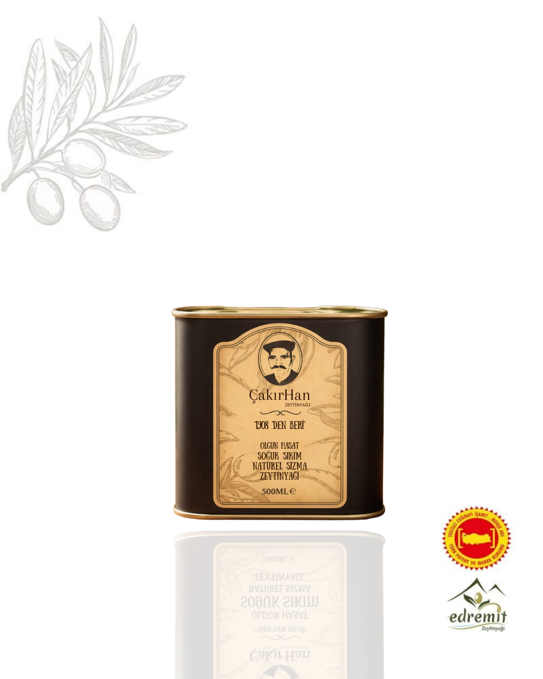 Soğuk Sıkım Natürel Sızma Zeytinyağı 500 ML